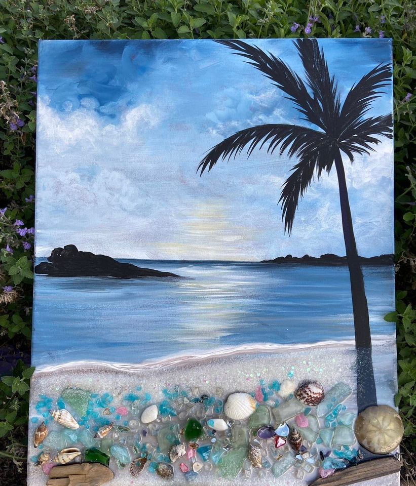acrylic paintings of beach scenes
